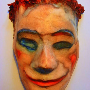 Skulptur mit dem Titel "198-masque-1-23-x-1…" von Philippe Butto, Original-Kunstwerk
