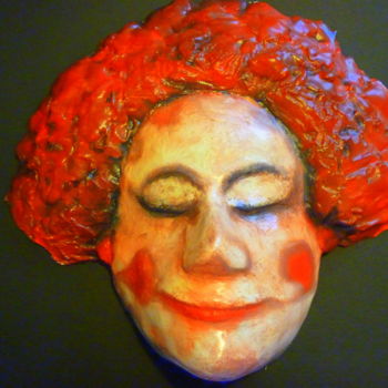 Scultura intitolato "200-masque-3-30-x-2…" da Philippe Butto, Opera d'arte originale