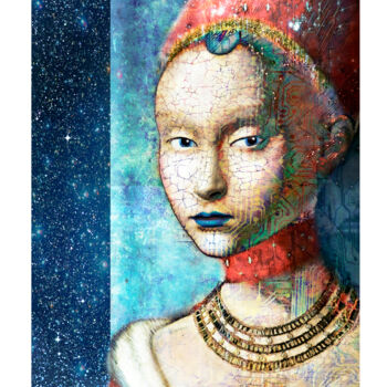 Digitale Kunst mit dem Titel "Gothique Cyborg" von Philippe Cadet, Original-Kunstwerk, 2D digitale Arbeit