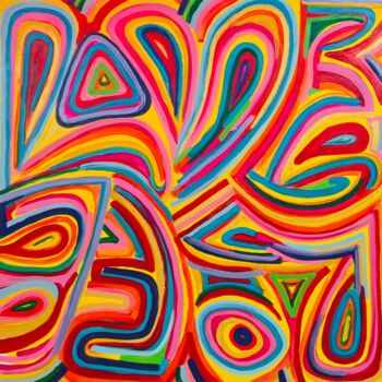 Painting titled "Love Life 11" by Philippe Combis (PhilIppe CBS), Original Artwork, Acrylic
