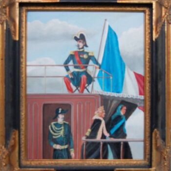 Peinture intitulée "Napoleon III sur so…" par Philippe Conrad, Œuvre d'art originale