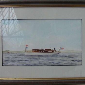 Pintura intitulada "Cruiser "Steinway"" por Philippe Conrad, Obras de arte originais