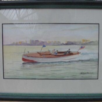 Painting titled "Runabout de la marq…" by Philippe Conrad, Original Artwork