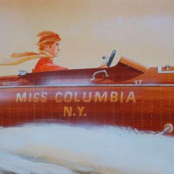 Pintura intitulada "Miss Columbia Detail" por Philippe Conrad, Obras de arte originais