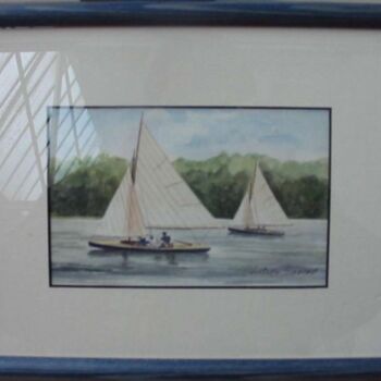 Painting titled "2 "Belouga" yacht t…" by Philippe Conrad, Original Artwork, Oil