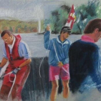 绘画 标题为“Sailors in the CVP(…” 由Philippe Conrad, 原创艺术品, 油