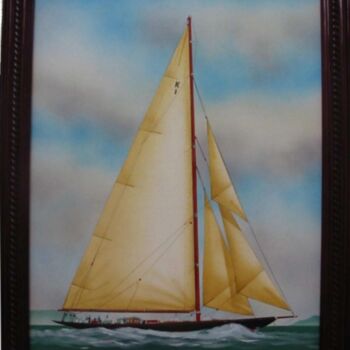 Painting titled ""Britannia"" by Philippe Conrad, Original Artwork, Oil