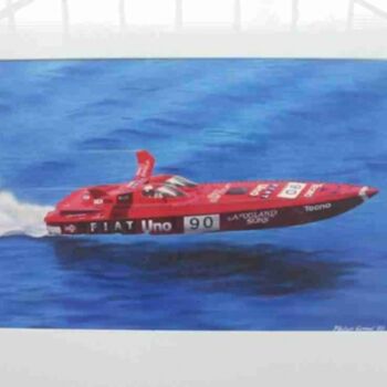 绘画 标题为“Offshore "Fiat Uno"” 由Philippe Conrad, 原创艺术品