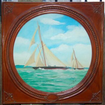 Painting titled "Yacht "Britannia" à…" by Philippe Conrad, Original Artwork