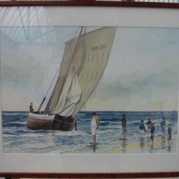 Pittura intitolato "A l'embarquement po…" da Philippe Conrad, Opera d'arte originale