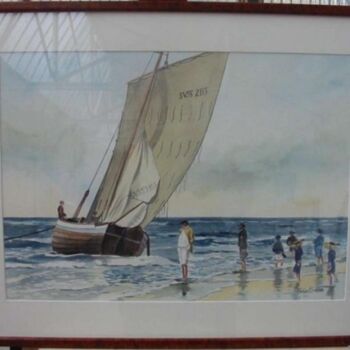 Painting titled "A l'embarquement po…" by Philippe Conrad, Original Artwork