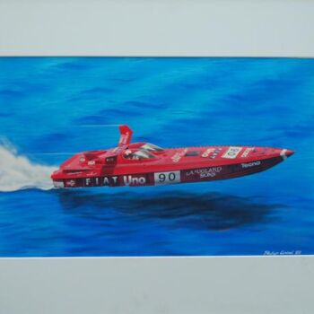 Painting titled "0ffshore "Fiat Uno"" by Philippe Conrad, Original Artwork