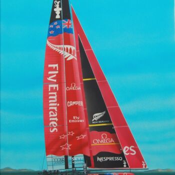 Painting titled "2013 AC 72 NEW ZEAL…" by Philippe Conrad, Original Artwork