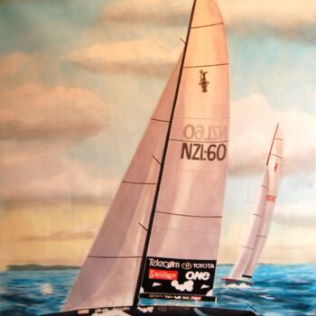 Pintura intitulada "NEW ZEALAND" por Philippe Conrad, Obras de arte originais