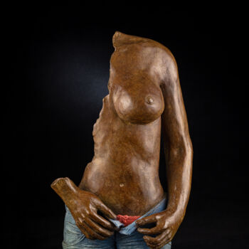 Sculpture titled "TENTATION" by Philippe Crivelli, Original Artwork, Bronze