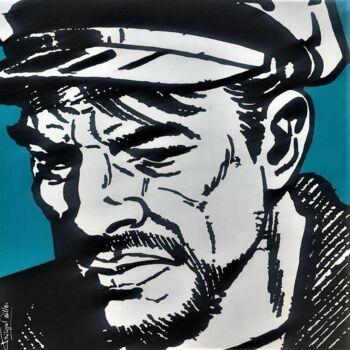 Painting titled "The Sailor" by Philippe Dailler, Original Artwork, Acrylic Mounted on Wood Stretcher frame