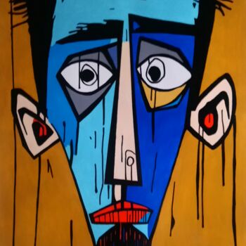 Painting titled "Gus" by Philippe Dailler, Original Artwork, Acrylic