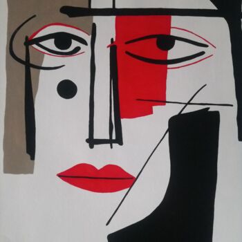 Painting titled "Pia" by Philippe Dailler, Original Artwork, Acrylic