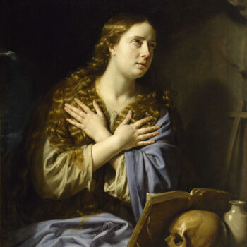 Malarstwo zatytułowany „The Repentant Magda…” autorstwa Philippe De Champaigne, Oryginalna praca, Olej
