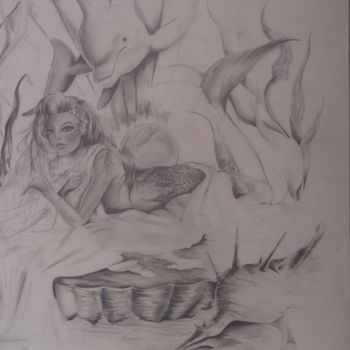 「sirene」というタイトルの描画 Philippe Dranによって, オリジナルのアートワーク