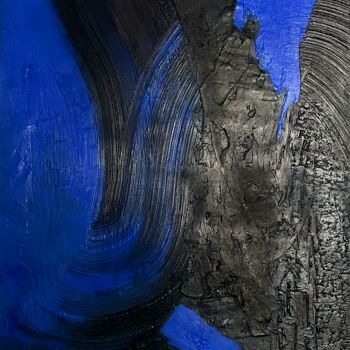 绘画 标题为“MARQUE BLEUE” 由Philippe Dupayage, 原创艺术品, 颜料 安装在木质担架架上