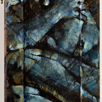 Pintura titulada "Nu plié" por Philippe-Emmanuel Amirault, Obra de arte original, Oleo Montado en Panel de madera