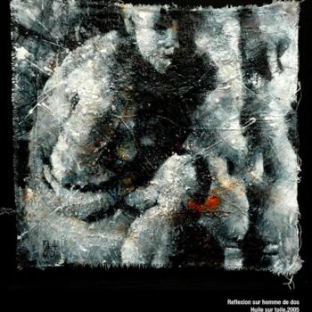 Pittura intitolato "Reflexion sur homme…" da Philippe-Emmanuel Amirault, Opera d'arte originale