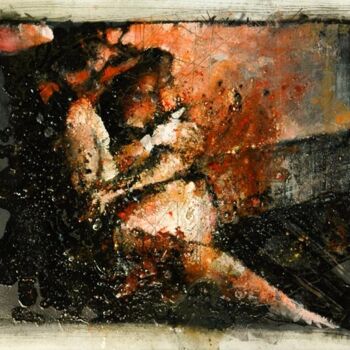 Pintura titulada "Etude en rouge" por Philippe-Emmanuel Amirault, Obra de arte original