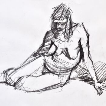 Drawing titled "Etude" by Philippe-Emmanuel Amirault, Original Artwork