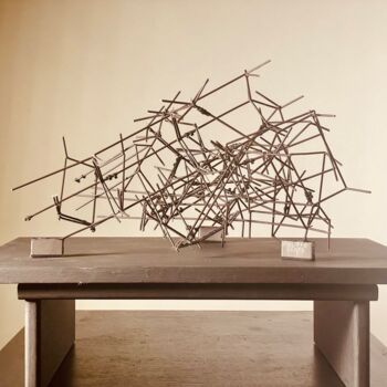 Sculpture titled "DÉCONSTRUCTION" by Philippe Fares, Original Artwork, Stainless Steel
