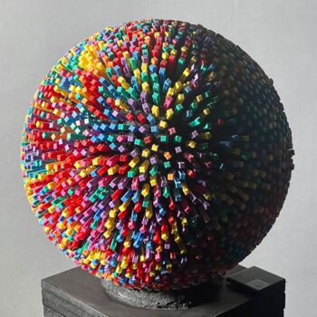 Sculpture titled "POLYCHROME" by Philippe Fares, Original Artwork, Plastic