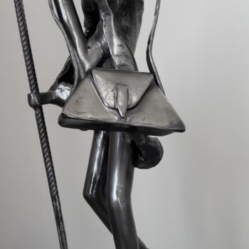 Скульптура под названием "Le pèlerin" - Philippe Fautrez, Подлинное произведение искусства