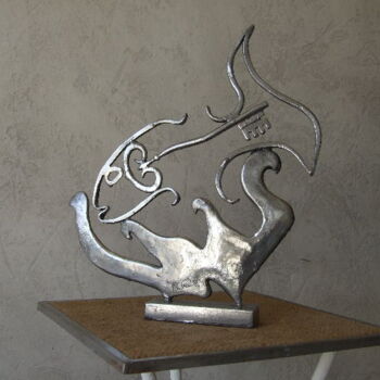 Sculpture intitulée "clé sur poisson" par Philippe Fautrez, Œuvre d'art originale