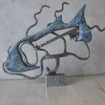 Скульптура под названием "poisson 12" - Philippe Fautrez, Подлинное произведение искусства