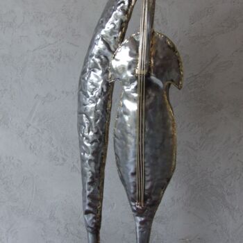 제목이 "la-corde-au-cou."인 조형물 Philippe Fautrez로, 원작, 금속