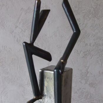Sculpture titled "Songe." by Philippe Fautrez, Original Artwork, Metals