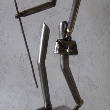 雕塑 标题为“Le passant.” 由Philippe Fautrez, 原创艺术品, 金属