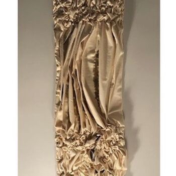 Art textile intitulée "Sans titre" par Philippe Haniez, Œuvre d'art originale, Tissu Monté sur Panneau de bois