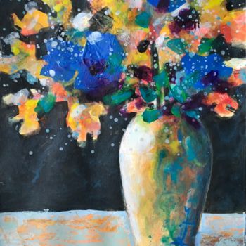 Painting titled "Bouquet cosmique" by Philippe Henriques, Original Artwork, Acrylic