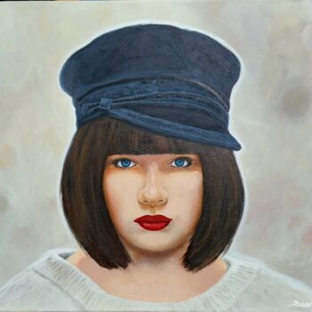 Painting titled "Lucille" by Philippe Jouan, Original Artwork, Acrylic Mounted on Wood Stretcher frame