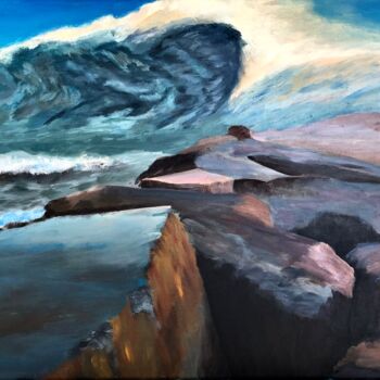 Pintura titulada "Une vague impressio…" por Philippe Kocher, Obra de arte original, Acrílico Montado en Bastidor de camilla…