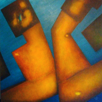 Malerei mit dem Titel "pour-linstant-tout-…" von Philippe Langaud, Original-Kunstwerk, Acryl