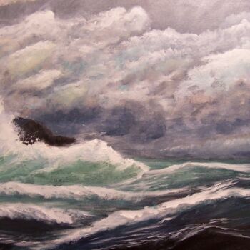 Peinture intitulée "la vague" par Philippe Lavigogne, Œuvre d'art originale