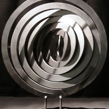 Sculpture intitulée "ROTATION" par Lonzi, Œuvre d'art originale, Métaux