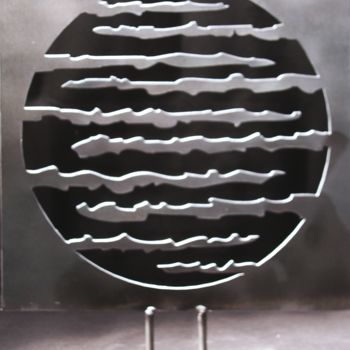 Sculpture intitulée "ANTI BRUME CARREE" par Lonzi, Œuvre d'art originale, Métaux