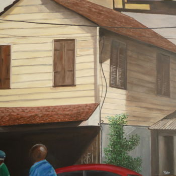 Pintura titulada "Etude Martiniquaise" por Philippe Manson, Obra de arte original, Acrílico Montado en Bastidor de camilla d…
