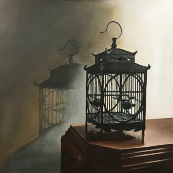 Malarstwo zatytułowany „In the mood of Yuen…” autorstwa Philippe Manson, Oryginalna praca, Akryl Zamontowany na Drewniana ra…