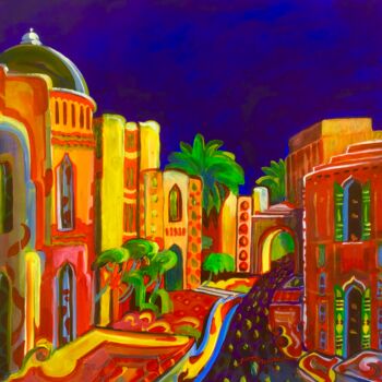 Painting titled "Morocco" by Philippe Metaireau, Original Artwork, Acrylic