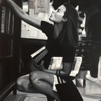 Pintura titulada "Working girl N°28" por Philippe Metayer, Obra de arte original, Acrílico