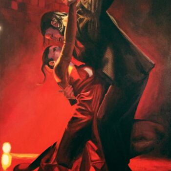 Schilderij getiteld "tango" door Philippe Metayer, Origineel Kunstwerk, Acryl